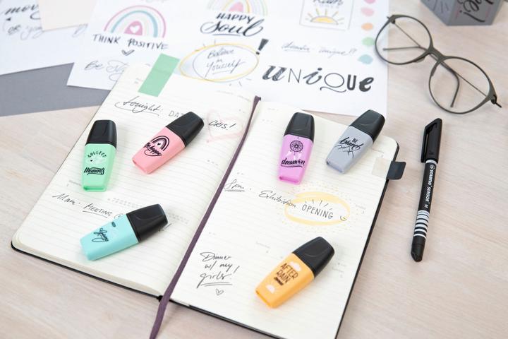Produktbild STABILO BOSS MINI Pastellove 2.0 Textmarker (Grau, Rosa, Türkis, 5 mm, 3 x)