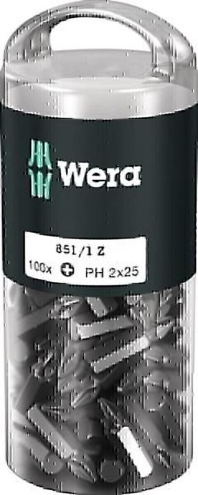 Produktbild Wera 851/1 Z PH 2 x 25 mm DIY-Box (1=100) (Kreuz Phillips PH)