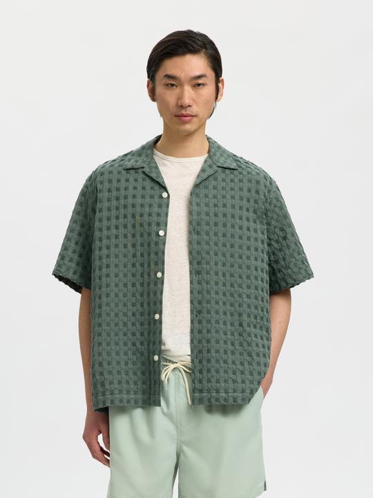 Image du produit Selected Strukturiertes Kurzarmhemd (XL)