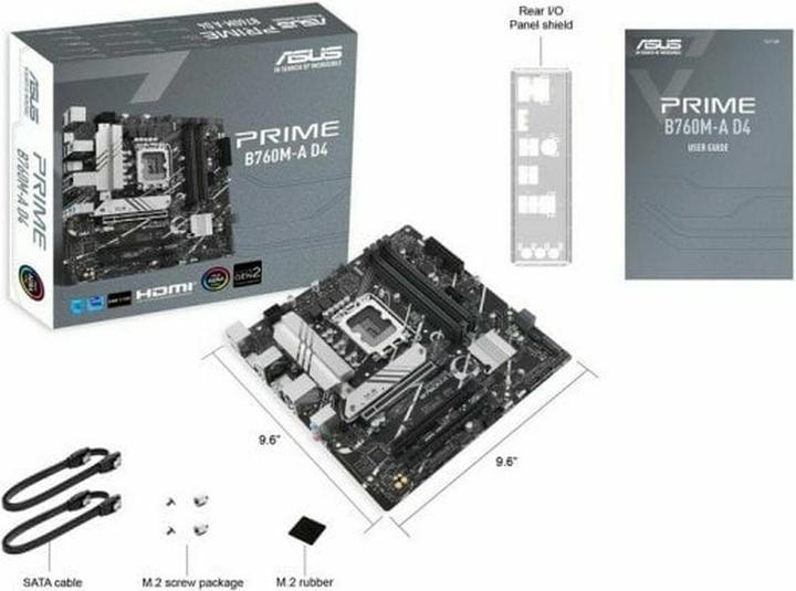 Actual product image ASUS PRIME B760M-A D4-CSM (LGA 1700, Intel B760, mATX)
