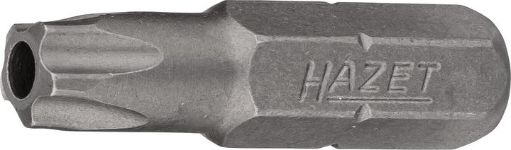 Actual product image HAZET 5-star bit 2225-30H ∙ Hexagon, solid 6.3 (1/4 inches) ∙ Inside 5-star profile with pin ∙ 30H (30H)
