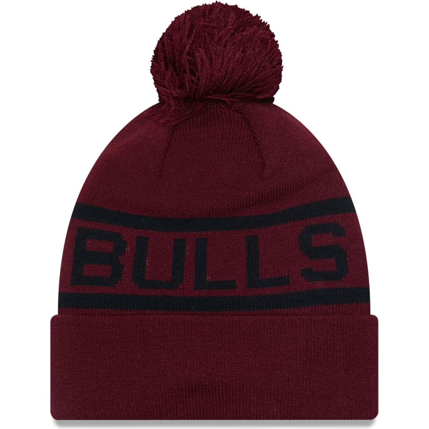 New Era, Herren, Mütze, Wintermütze Bommel Beanie Chicago Bulls Cardinal, Rot