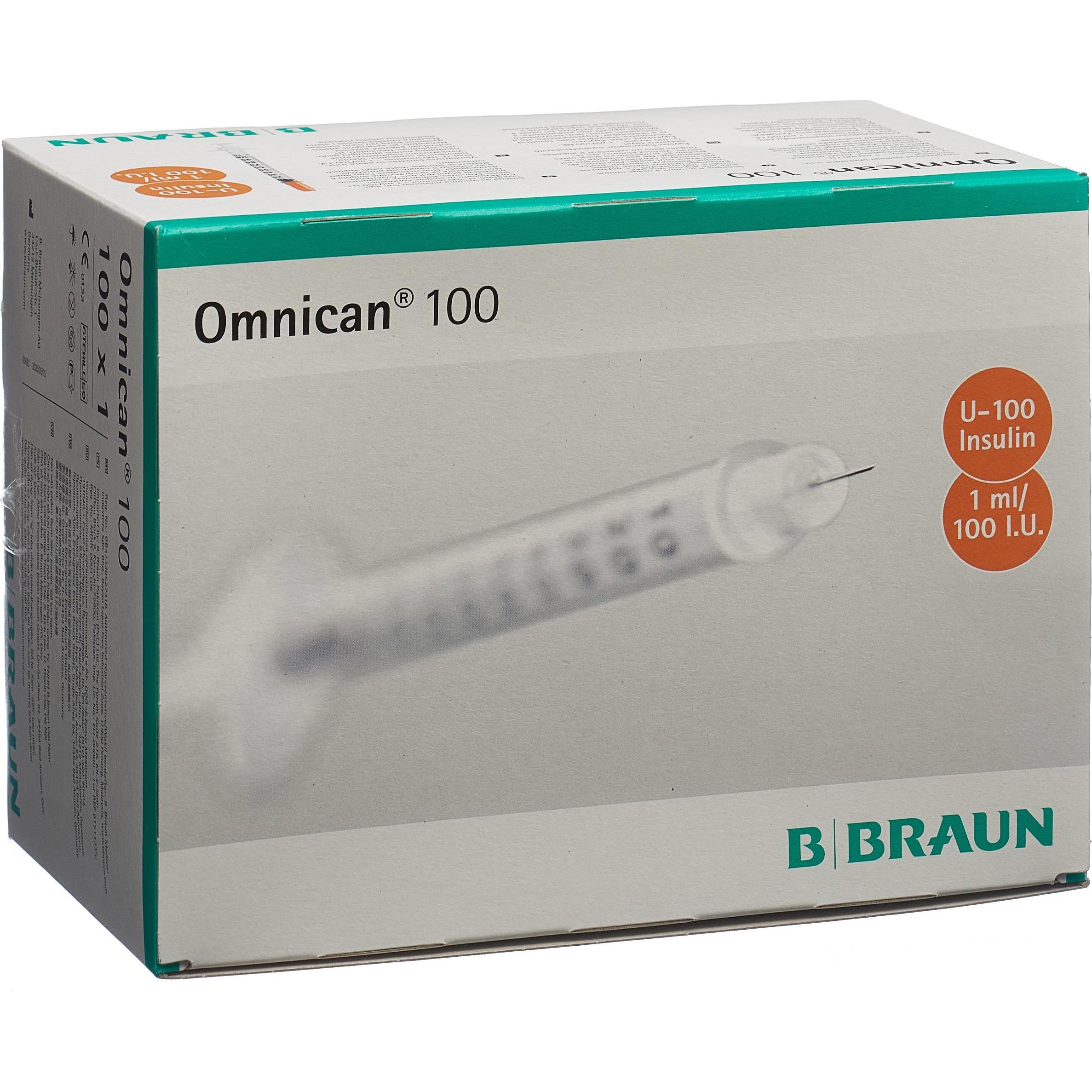 B.Braun, Bluttest, Omnican Insulin 100 (Insulinspritze)