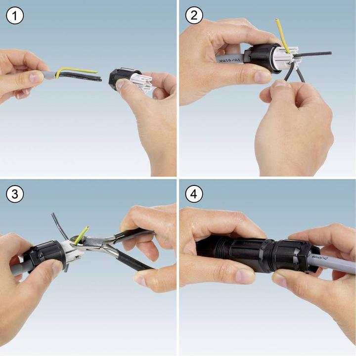 Actual product image Phoenix Contact Line connector-QUICKON Pole