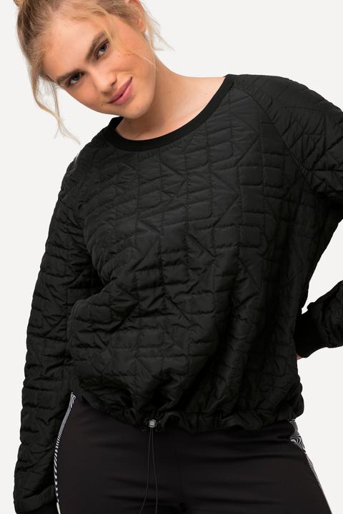 Immagine prodotto Ulla Popken Maglia con trapuntatura, fascia, scollo a girocollo e maniche lunghe (46, 48)