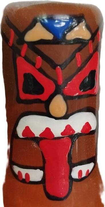 Image du produit Erco Scherzkondom «Tiki Totem» – lustiges Accessoire mit polynesischem Charme, handbemalt! (1 pcs)