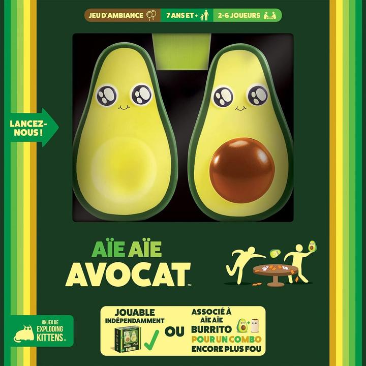 Actual product image Exploding Kittens Jeu - Aie Aie Avocat (2 - 6 Players)