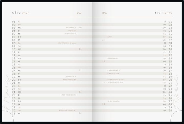 Actual product image rido/idé 7013607015 Pocket Calendar Young Line Mini (2025) 'Universe'| 2 pages = 1 week| A6| (A6, Hardcover, German)