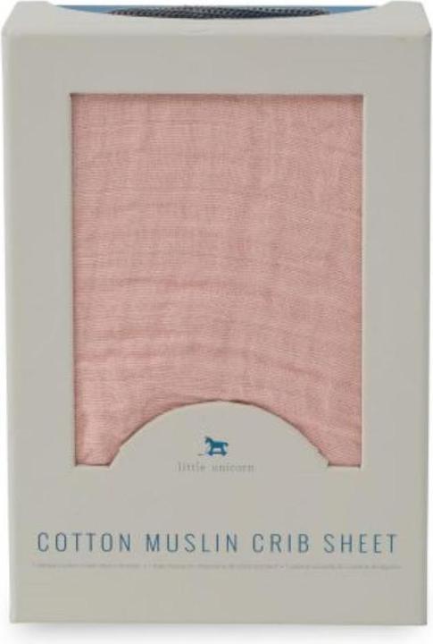 Produktbild little unicorn Cotton Muslin Crib Sheet - Rose Petal