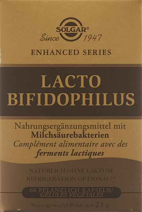 Actual product image Solgar Lacto Bifidophilus (new) Caps (60 Piece, Capsules, 71 g)
