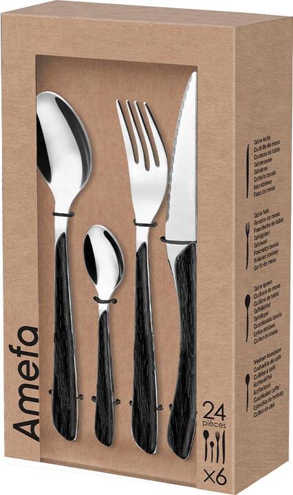 Image du produit Amefa Set de couverts 24 pièces bois, noir 2274 Eclat NATURE (24 pièce(s), Set de couverts)