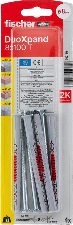 Fischer DuoXpand 8x100 T K (4) (4 Stk.)