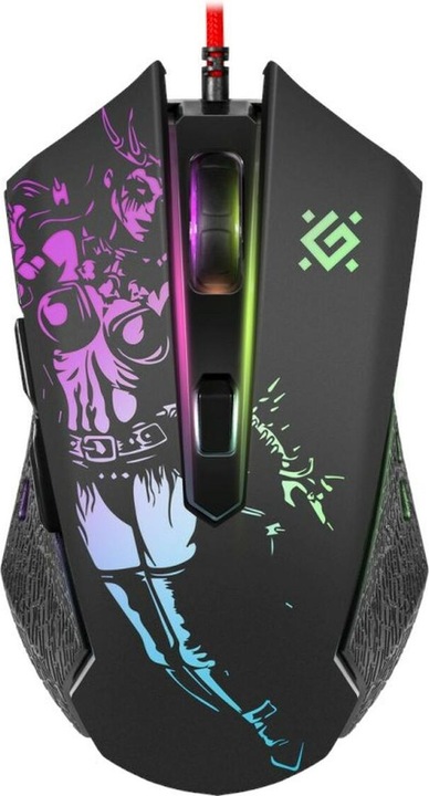 Immagine prodotto Defender Mouse ottico da gioco, cablato GM-933 SIN'SISTER 7200dpi 6P retroilluminato (Cablato)