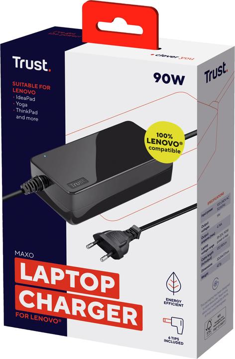 Immagine prodotto Trust Alimentatore 90 W Maxo per notebook Lenovo (90 W)