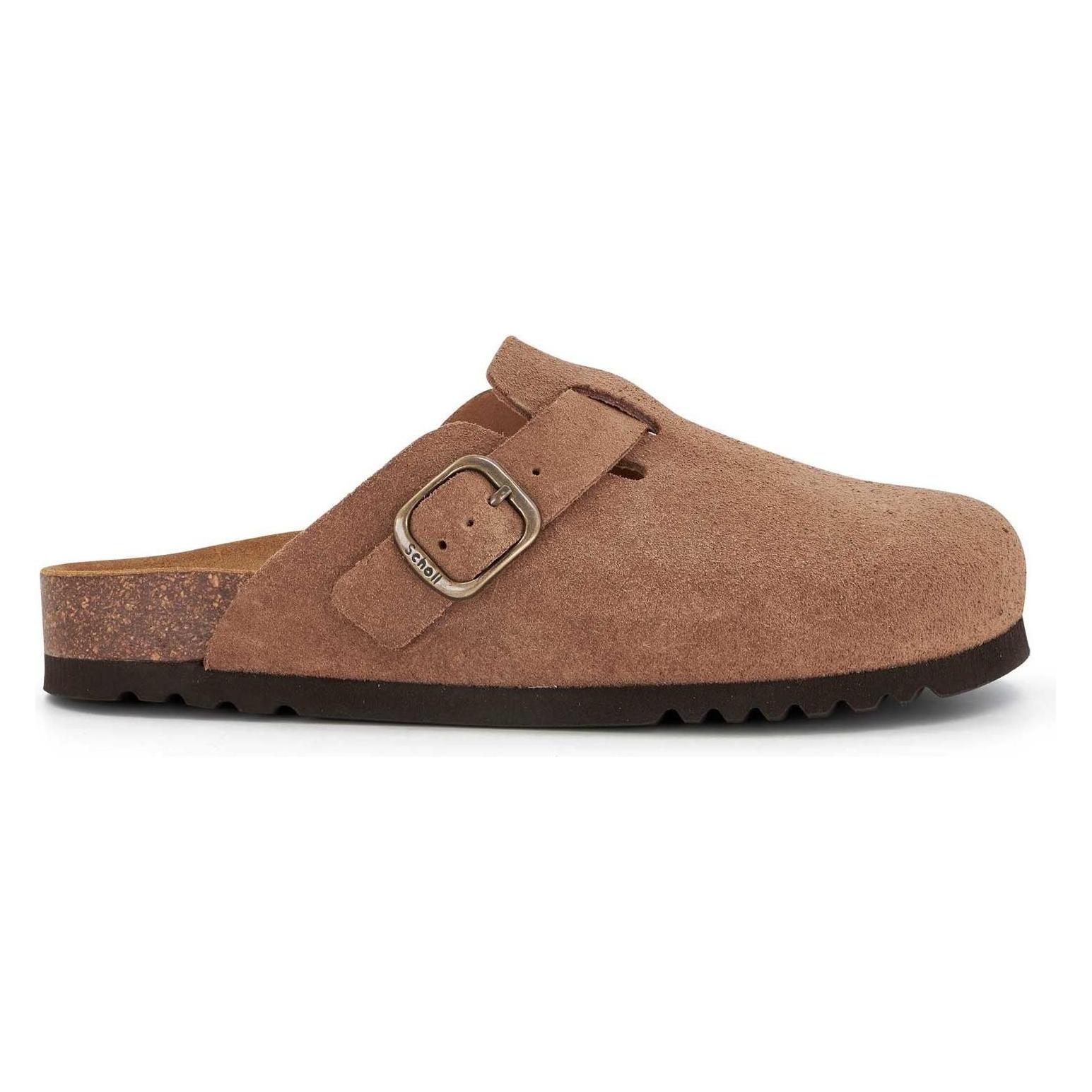 Scholl, Damen, Sandalen, Fae New Suede Sa Womens Taupe Falso Clogs - Taupe - Maat 36, Braun, (36)