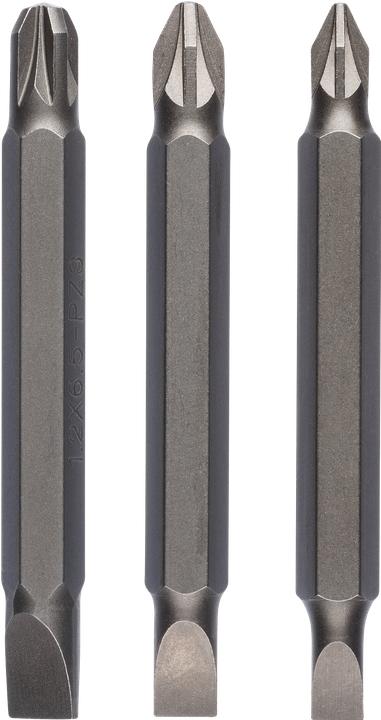 Actual product image Bosch Zubehör 3-piece double blade set for Pozidriv cross-slotted head screws and slotted head screws (PZ, S)) (Long slot 0.6x4.5 mm, Long slot 1.2x6.5 mm)