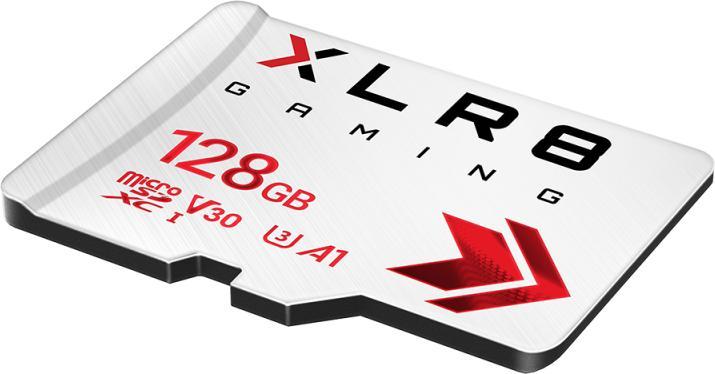 Produktbild PNY Card XLR8 Gaming Micro SDXC 128 GB Class 10 UHS-I / U3 A1 V30 (P-SDU128V32100XR-GE) (128 GB, microSDXC, U3, UHS-I)