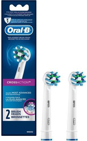 Actual product image Oral-B replacement EB50-2 Cross Action Heads, For Adults, The number of brushes included in the head is 2 (2 x)