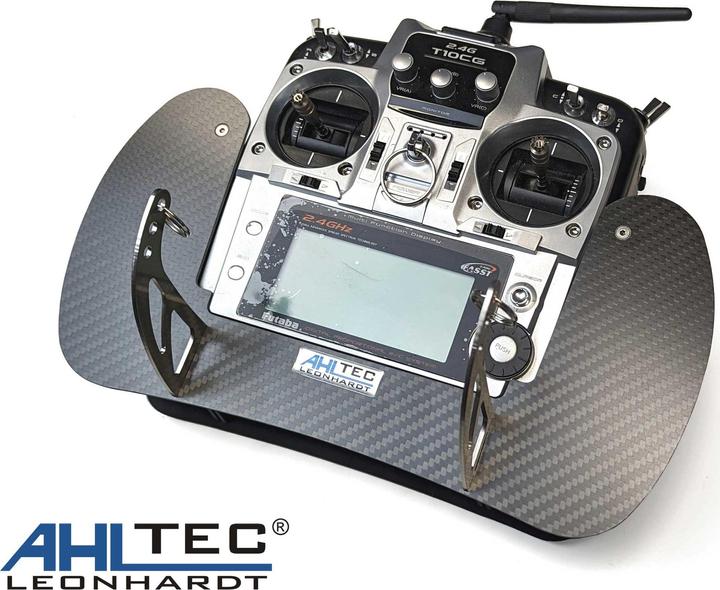 Produktbild AHLtec Senderpult Futaba T10CG Carbon mit Standard Senderpultbügel, ohne Handauflage