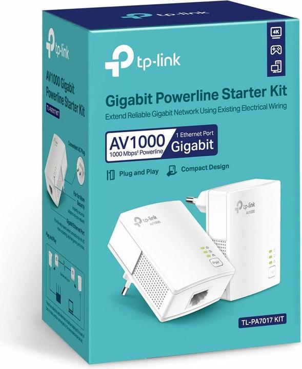 Productafbeelding TP-Link Gigabit Powerline Starter Kit (1000 Mbit/s)