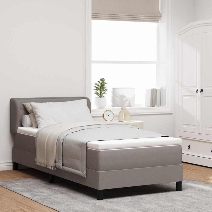 Produktbild VidaXL Boxspringbett Mit Matratze Stoff Taupe (80 x 200 cm)
