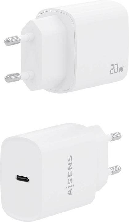Actual product image Aisens CARGADOR USB-C PD3.0 1 PUERTO 1XUSB-C 20W BLANCO (20 W, 1 portion)