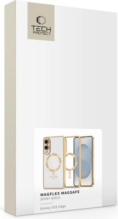 Actual product image Tech-Protect MagFlex MagSafe Case for Samsung Galaxy S25 Edge - Transparent Gold (Samsung Galaxy S25 Edge)