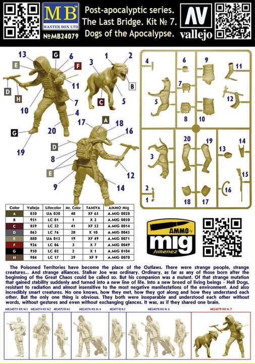 Image du produit Master Box Série post-apocalyptique. Le dernier pont. Kit No. 7. Les chiens de l'Apocalypse