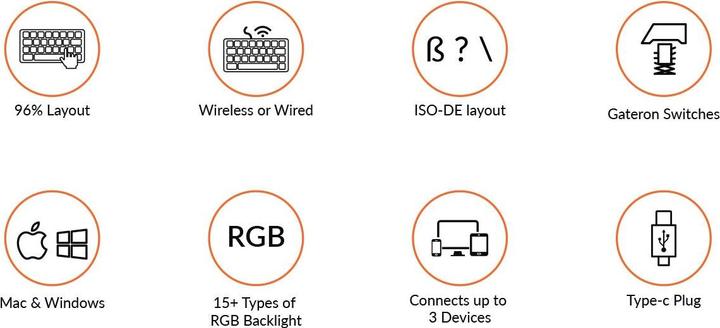 Produktbild Keychron K4 (DE, Kabelgebunden, Kabellos)