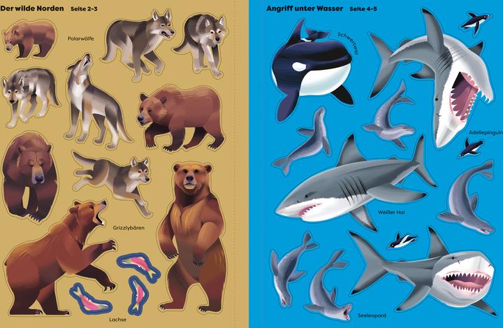 Actual product image Die grosse Sticker-Tierwelt: Gefährliche Tiere