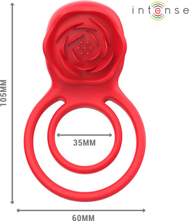 Produktbild Intense Gail Stimulator Rose 10 Vibrationen Rot Fernbedienung