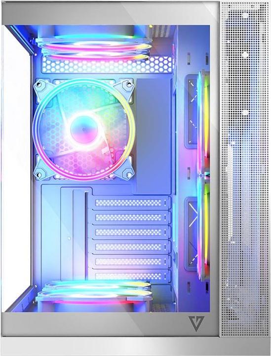 Produktbild Modecom Obudowa Volcano Panorama Apex ARGB 7F biała (AT-PANORAMA-7F-ARGB-20-000000-0002) (ATX, ITX, mATX, Mini-ITX)