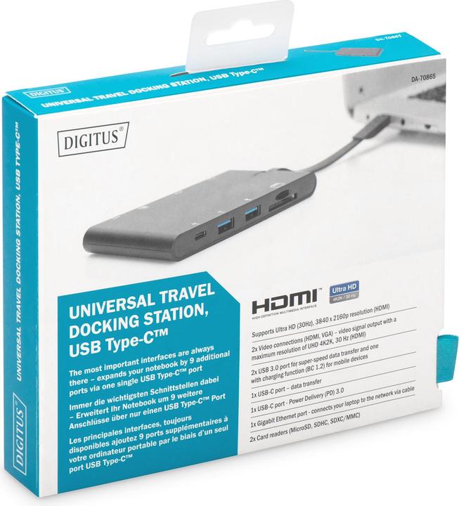 Actual product image Digitus Universal Travel DA-70865 (USB-C, 2 Ports)