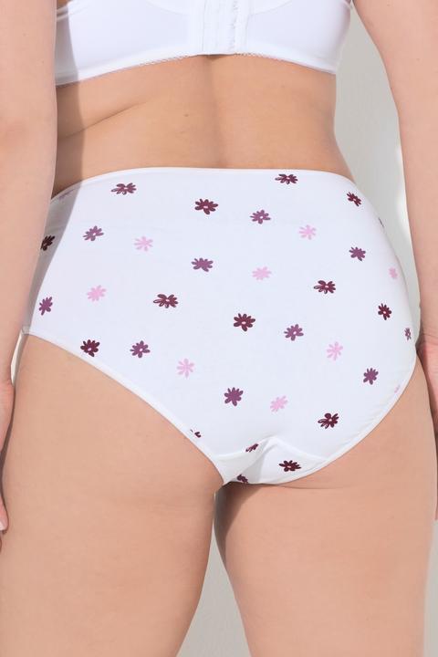 Produktbild Ulla Popken Midislips, 5er-Pack, Blumen / einfarbig (46, 48)