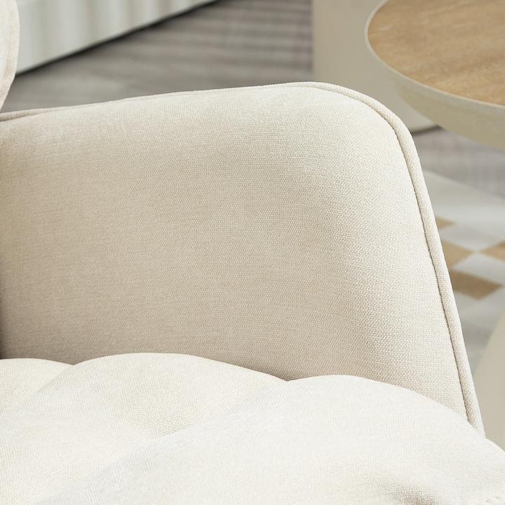 Immagine prodotto Homcom Schaukelstuhl Polyester, Schaumstoff Beige
