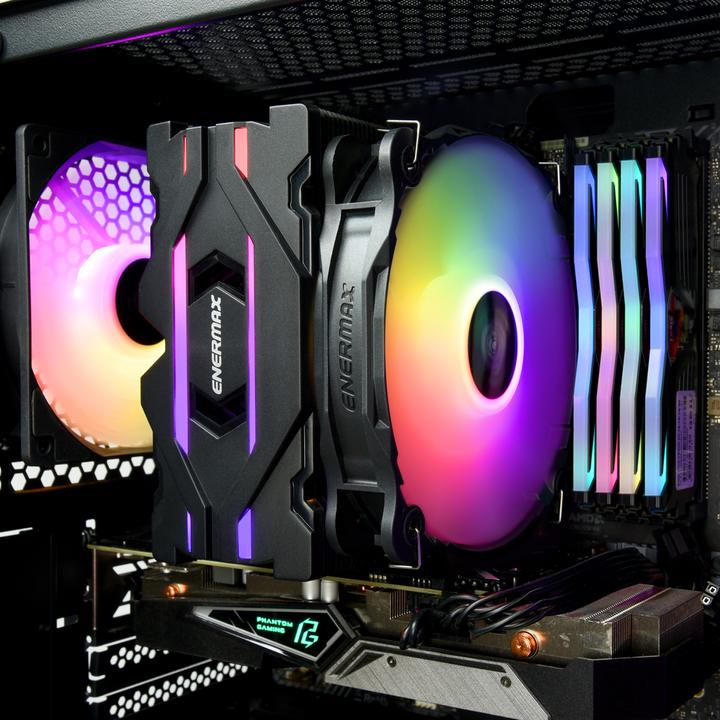 Actual product image Enermax CPU Cooler ETS-T40 BK ARGB (158 mm)