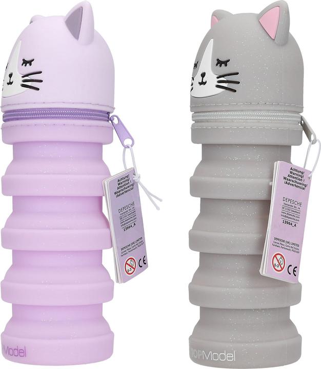 Produktbild Top Model Topmodel - Silicon Pencil Tube BLOOMING KITTY - Grey and Purple