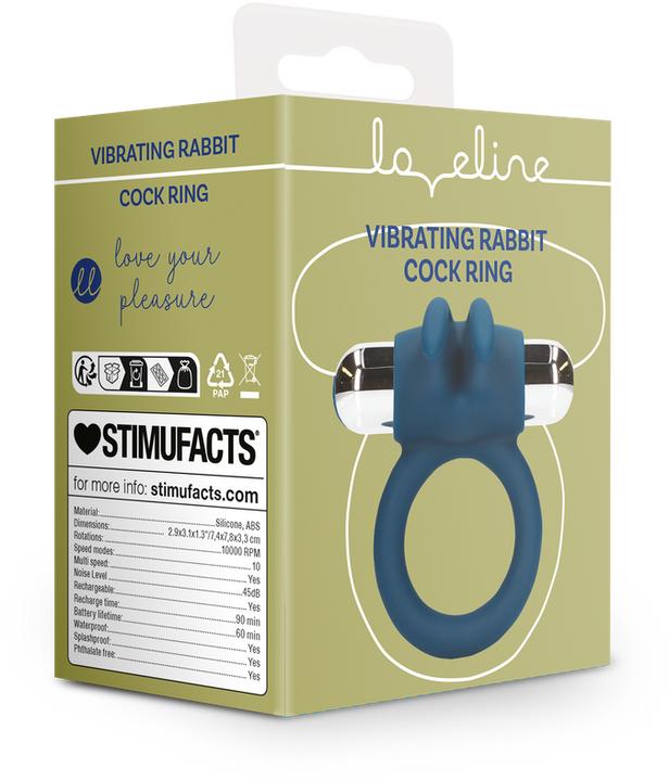 Produktbild Shots Vibrating Rabbit Cock Ring - Baltic Blue