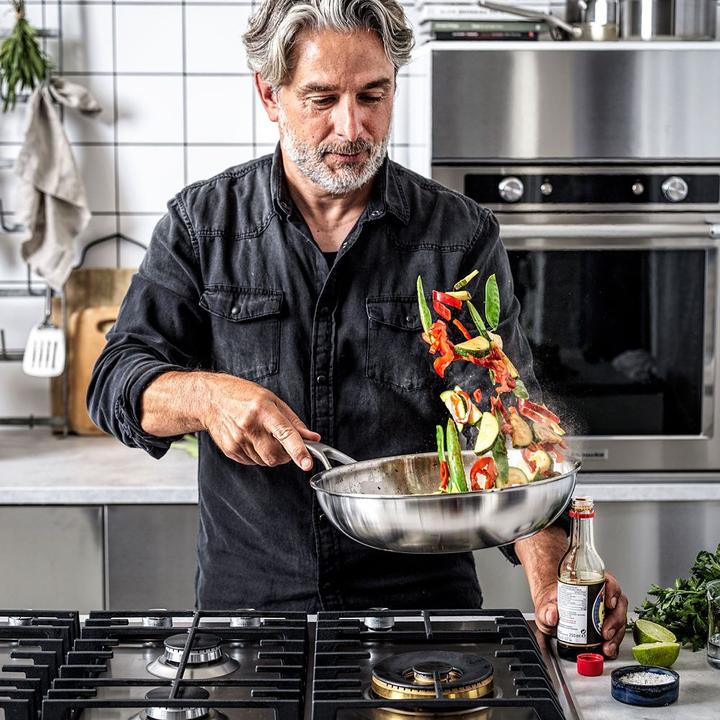 Produktbild KitchenAid 3PLY Cvd Wok 28cm / 3.57L Uncoated (28 cm, Edelstahl)