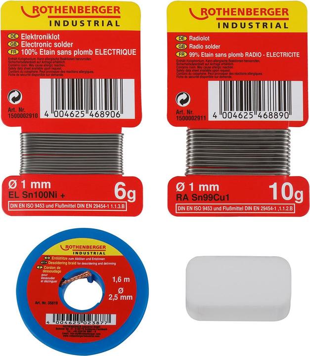 Actual product image Rothenberger Industrial lead-free radio electronics set Solder, lead-free (Solder)