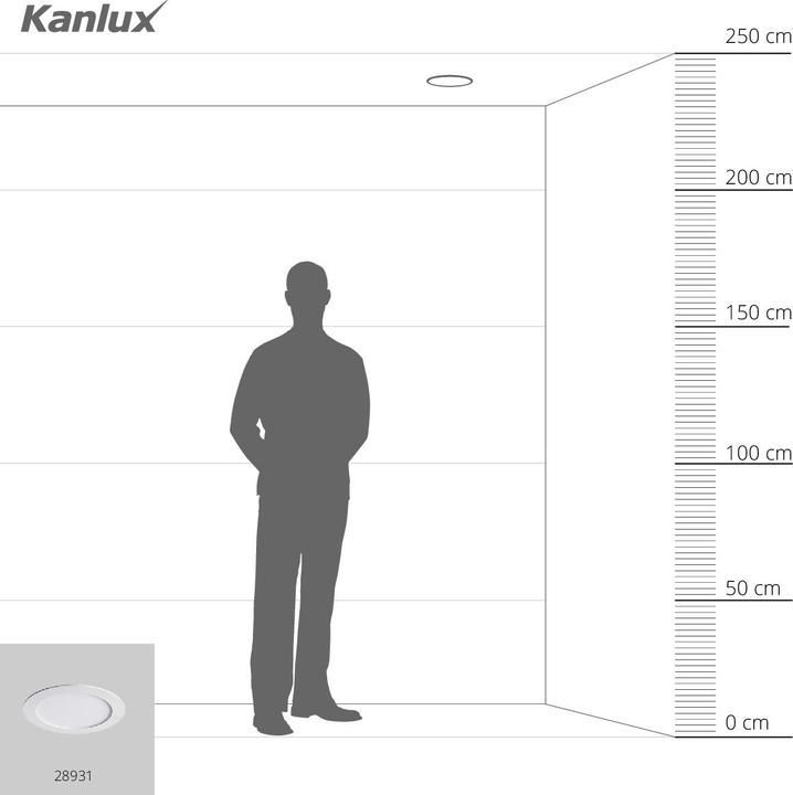 Image du produit Kanlux 28931 ROUNDA V2 LED 12W-NW-W Luminaire encastré (780 lm)