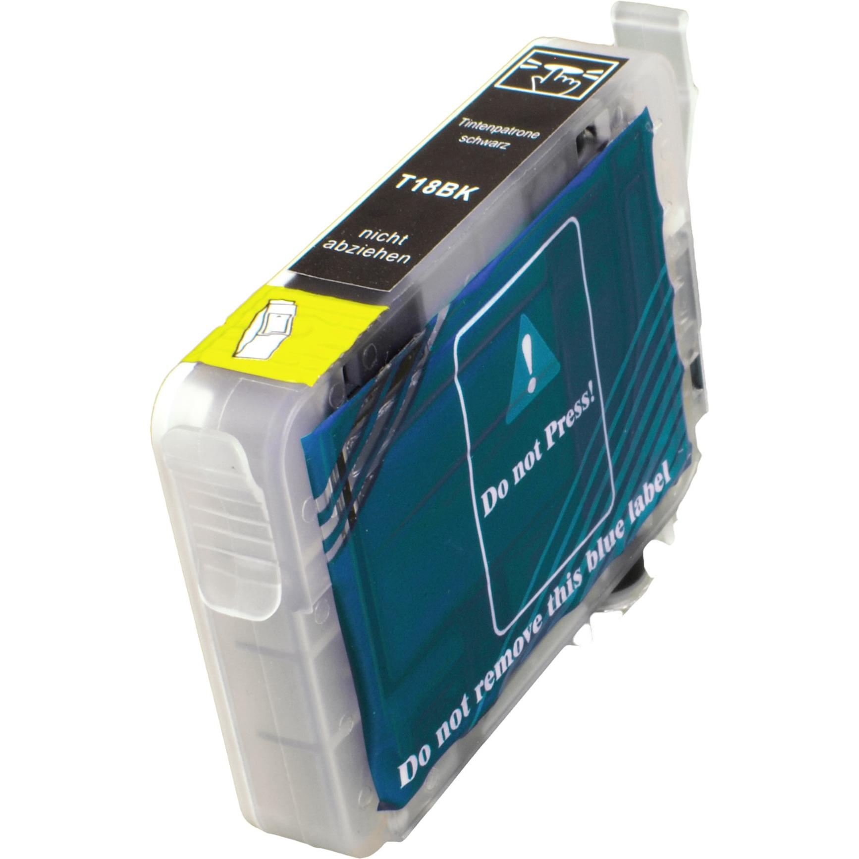 Ampertec, Druckerpatrone, Tinte ersetzt Epson C13T18014010 schwarz 18 (BK)