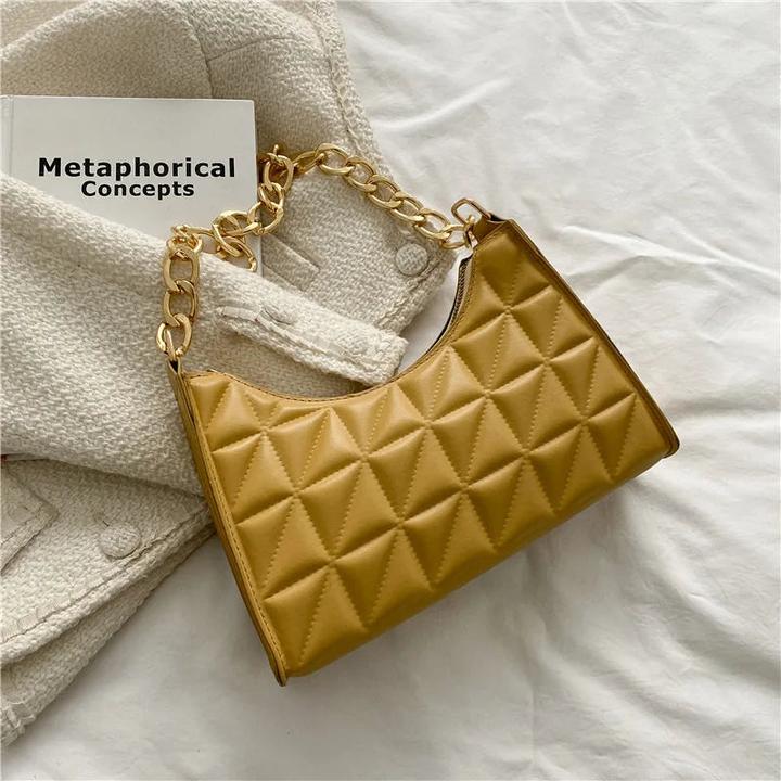 Immagine prodotto Only-Bags.Store Borsa a tracolla con motivo a diamante Borsa a tracolla in pelle solida Borsa a catena di nicchia