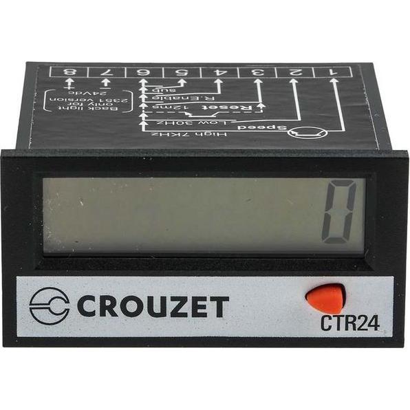 Crouzet, Misuratore energia, CTR24 Counter, 8 Digit LCD, 3  30 V dc