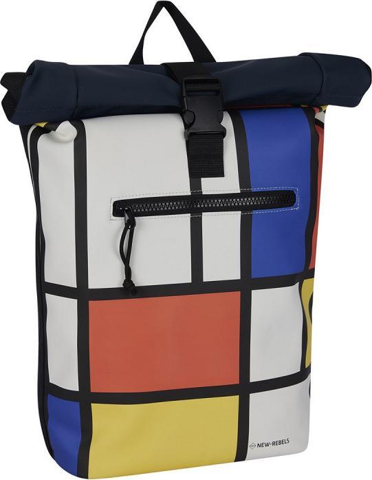 Actual product image New Rebels Mart Arts Mondriaan Rolltop Backpack