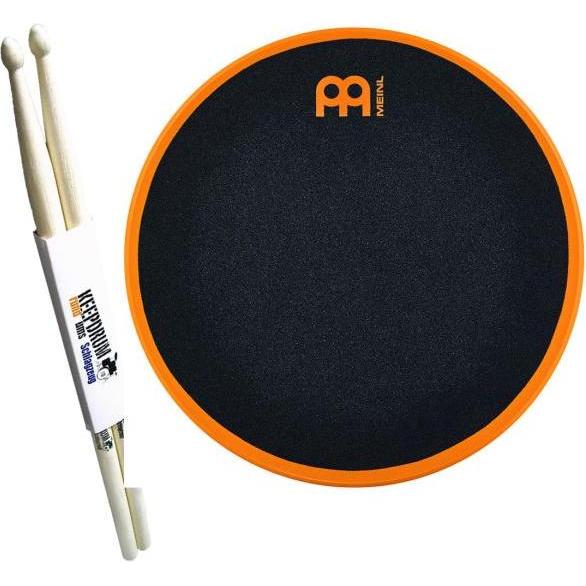 Meinl MMP12OR Practice Pad 12 Zoll mit Drumsticks, Perkussion, Orange