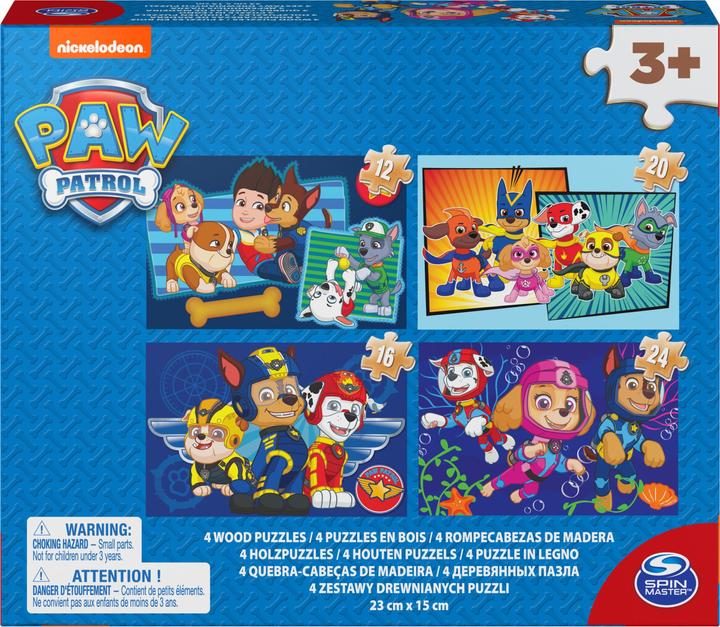 Actual product image Spin Master Paw Patrol Shoe Box Wood Puzzle 4 Pack (4 pieces)