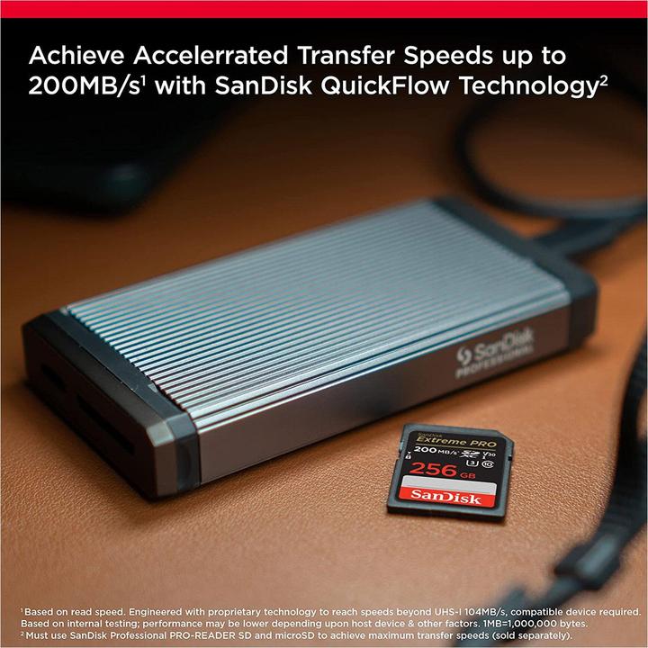 Actual product image SANDISK Extreme PRO UHS-I V30 (256 GB, SDXC, U3, UHS-I)