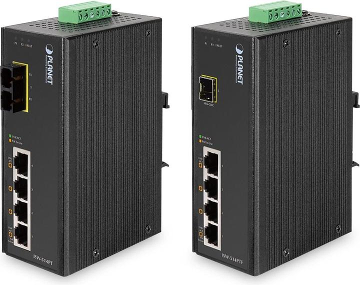Immagine prodotto Planet Switch Ethernet industriale a 5 porte con 4 PoE -4075 (5 porte)