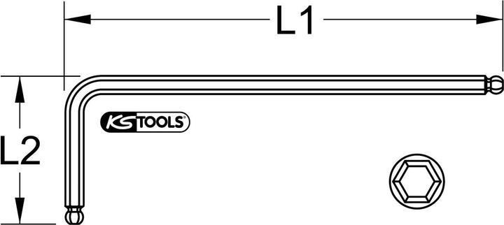 Actual product image KS Tools Angle pin wrench XL